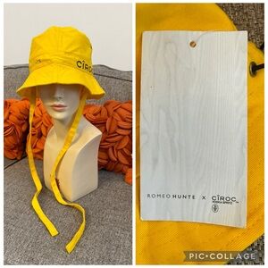 NWT ROMEO HUNTE × CIROC Bucket Hat Unisex Yellow 100% Cotton Designer